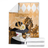 Kentucky Horse Racing Blanket Derby Mint Julep Girl - Gold Pastel LT14