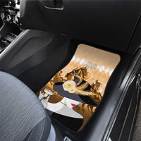 Kentucky Horse Racing Car Mats Derby Mint Julep Girl - Gold Pastel LT14