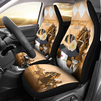 Kentucky Horse Racing Car Seat Cover Derby Mint Julep Girl - Gold Pastel LT14