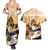 Kentucky Horse Racing Couples Matching Summer Maxi Dress and Hawaiian Shirt Derby Mint Julep Girl - Gold Pastel LT14