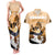 Kentucky Horse Racing Couples Matching Tank Maxi Dress and Hawaiian Shirt Derby Mint Julep Girl - Gold Pastel LT14