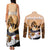 Kentucky Horse Racing Couples Matching Tank Maxi Dress and Long Sleeve Button Shirt Derby Mint Julep Girl - Gold Pastel LT14