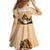 Kentucky Horse Racing Family Matching Off The Shoulder Long Sleeve Dress and Hawaiian Shirt Derby Mint Julep Girl - Gold Pastel LT14