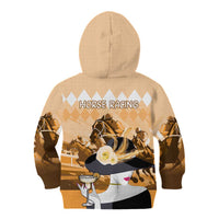 Kentucky Horse Racing Kid Hoodie Derby Mint Julep Girl - Gold Pastel LT14