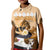 Kentucky Horse Racing Kid Polo Shirt Derby Mint Julep Girl - Gold Pastel LT14