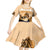 Kentucky Horse Racing Kid Short Sleeve Dress Derby Mint Julep Girl - Gold Pastel LT14