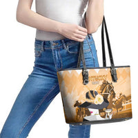 Kentucky Horse Racing Leather Tote Bag Derby Mint Julep Girl - Gold Pastel LT14