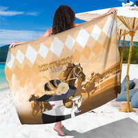 Kentucky Horse Racing Sarong Derby Mint Julep Girl - Gold Pastel LT14