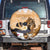 Kentucky Horse Racing Spare Tire Cover Derby Mint Julep Girl - Gold Pastel LT14