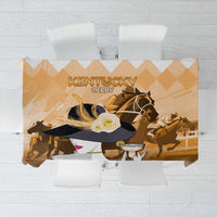 Kentucky Horse Racing Tablecloth Derby Mint Julep Girl - Gold Pastel LT14