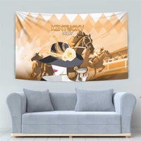 Kentucky Horse Racing Tapestry Derby Mint Julep Girl - Gold Pastel LT14