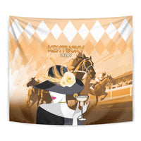Kentucky Horse Racing Tapestry Derby Mint Julep Girl - Gold Pastel LT14