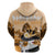 Kentucky Horse Racing Zip Hoodie Derby Mint Julep Girl - Gold Pastel LT14