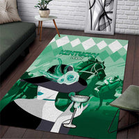 Kentucky Horse Racing Area Rug Derby Mint Julep Girl - Green Pastel LT14