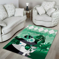 Kentucky Horse Racing Area Rug Derby Mint Julep Girl - Green Pastel LT14
