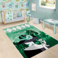 Kentucky Horse Racing Area Rug Derby Mint Julep Girl - Green Pastel LT14