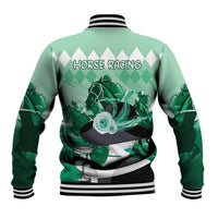 Kentucky Horse Racing Baseball Jacket Derby Mint Julep Girl - Green Pastel LT14