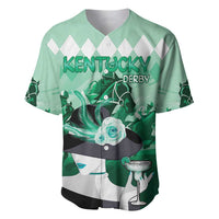 Kentucky Horse Racing Baseball Jersey Derby Mint Julep Girl - Green Pastel LT14