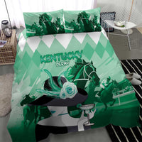 Kentucky Horse Racing Bedding Set Derby Mint Julep Girl - Green Pastel LT14