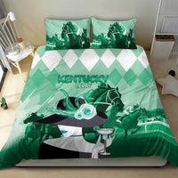 Kentucky Horse Racing Bedding Set Derby Mint Julep Girl - Green Pastel LT14