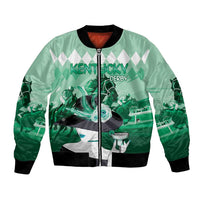 Kentucky Horse Racing Bomber Jacket Derby Mint Julep Girl - Green Pastel LT14