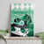Kentucky Horse Racing Canvas Wall Art Derby Mint Julep Girl - Green Pastel LT14