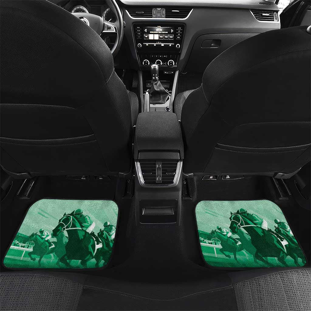 Kentucky Horse Racing Car Mats Derby Mint Julep Girl - Green Pastel LT14