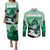 Kentucky Horse Racing Couples Matching Puletasi and Long Sleeve Button Shirt Derby Mint Julep Girl - Green Pastel LT14