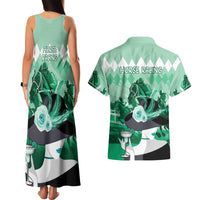 Kentucky Horse Racing Couples Matching Tank Maxi Dress and Hawaiian Shirt Derby Mint Julep Girl - Green Pastel LT14