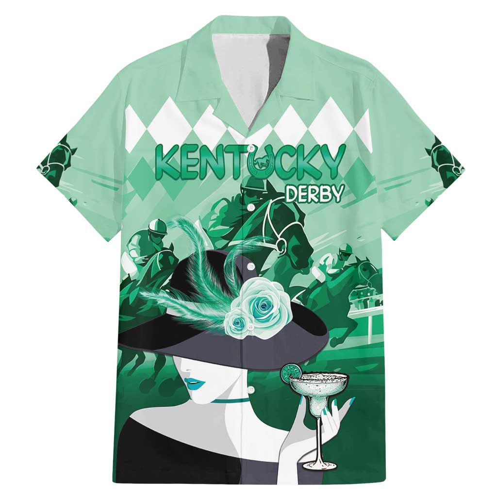 Kentucky Horse Racing Family Matching Mermaid Dress and Hawaiian Shirt Derby Mint Julep Girl - Green Pastel LT14