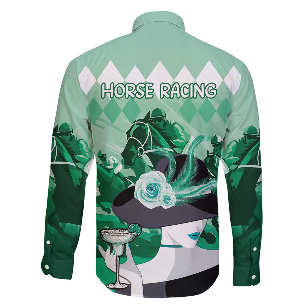 Kentucky Horse Racing Family Matching Mermaid Dress and Hawaiian Shirt Derby Mint Julep Girl - Green Pastel LT14