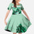 Kentucky Horse Racing Family Matching Off The Shoulder Long Sleeve Dress and Hawaiian Shirt Derby Mint Julep Girl - Green Pastel LT14