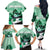 Kentucky Horse Racing Family Matching Off The Shoulder Long Sleeve Dress and Hawaiian Shirt Derby Mint Julep Girl - Green Pastel LT14