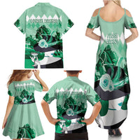Kentucky Horse Racing Family Matching Summer Maxi Dress and Hawaiian Shirt Derby Mint Julep Girl - Green Pastel LT14
