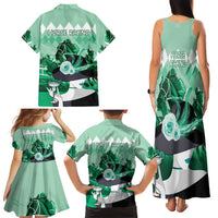 Kentucky Horse Racing Family Matching Tank Maxi Dress and Hawaiian Shirt Derby Mint Julep Girl - Green Pastel LT14