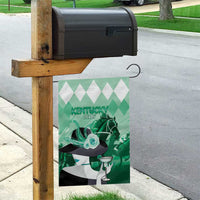 Kentucky Horse Racing Garden Flag Derby Mint Julep Girl - Green Pastel LT14