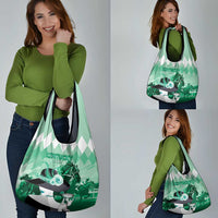 Kentucky Horse Racing Grocery Bag Derby Mint Julep Girl - Green Pastel LT14