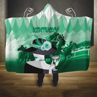 Kentucky Horse Racing Hooded Blanket Derby Mint Julep Girl - Green Pastel LT14