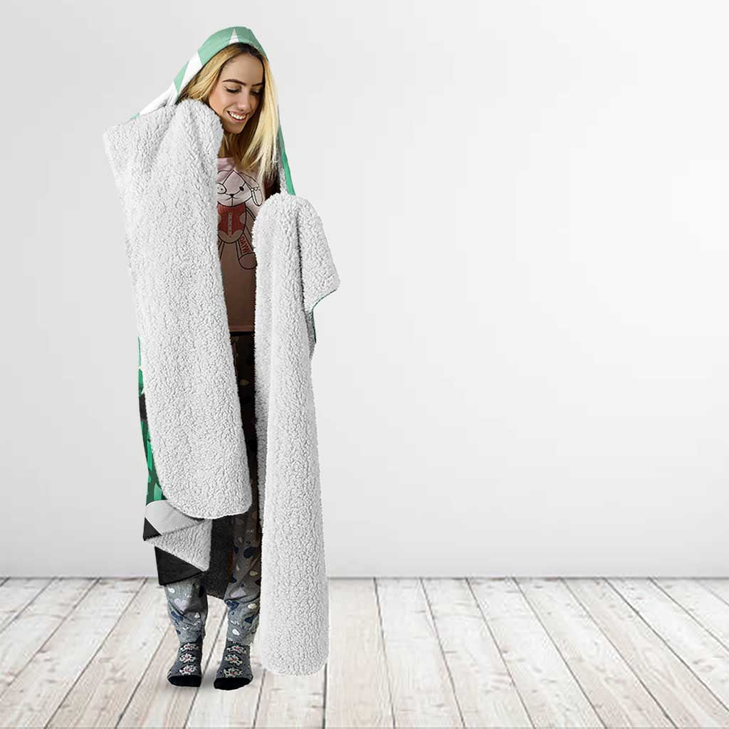 Kentucky Horse Racing Hooded Blanket Derby Mint Julep Girl - Green Pastel LT14