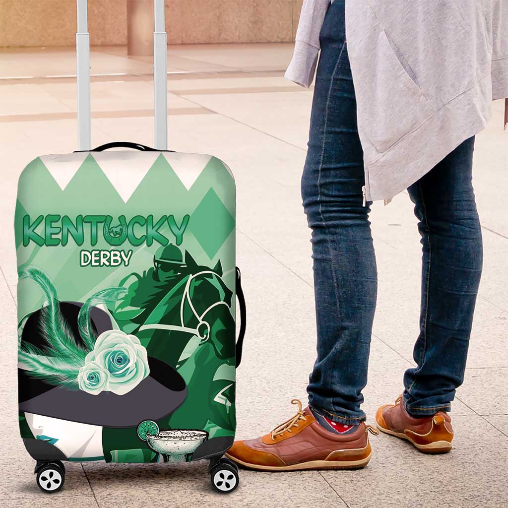 Kentucky Horse Racing Luggage Cover Derby Mint Julep Girl - Green Pastel LT14