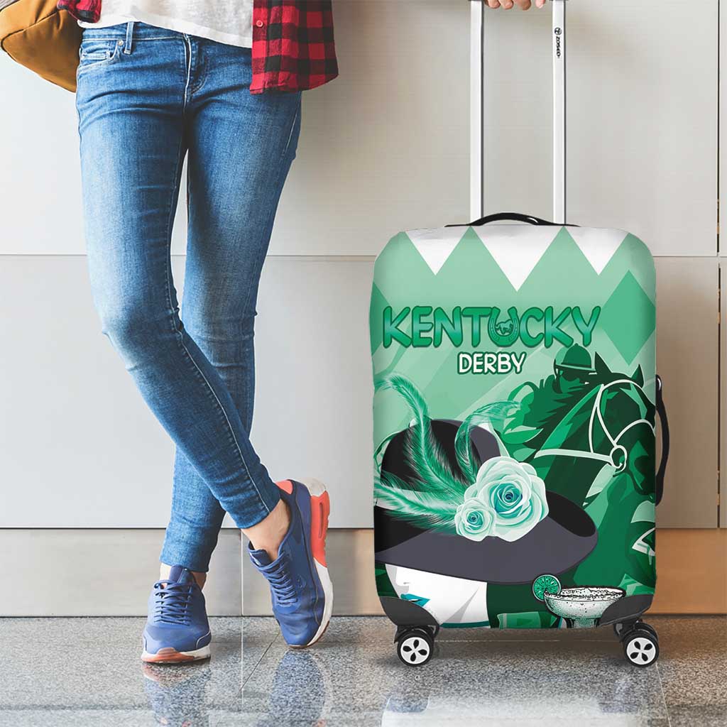 Kentucky Horse Racing Luggage Cover Derby Mint Julep Girl - Green Pastel LT14