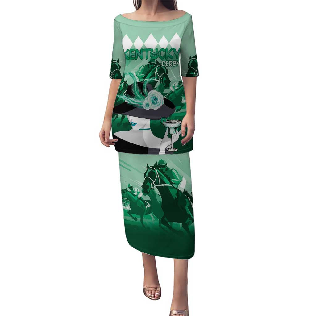Kentucky Horse Racing Puletasi Derby Mint Julep Girl - Green Pastel LT14