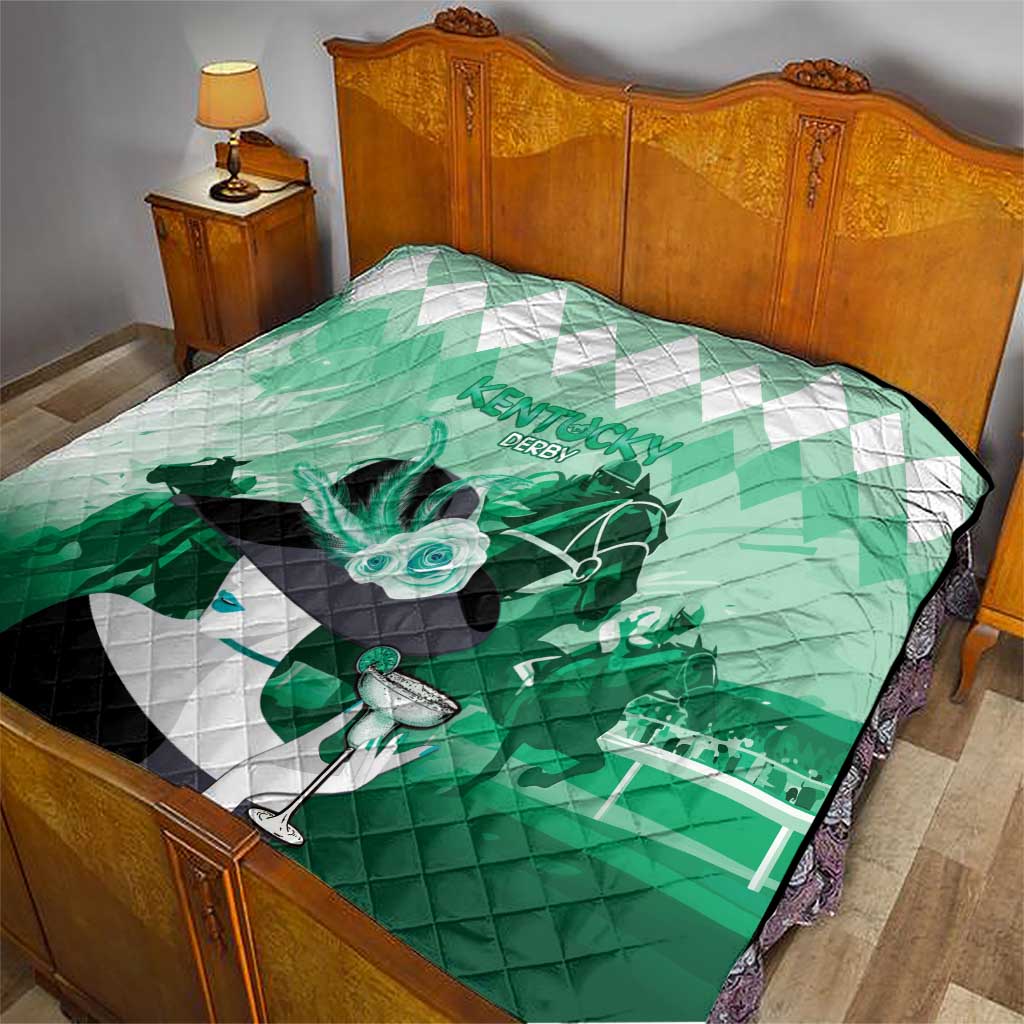 Kentucky Horse Racing Quilt Derby Mint Julep Girl - Green Pastel LT14