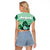 Kentucky Horse Racing Raglan Cropped T Shirt Derby Mint Julep Girl - Green Pastel LT14