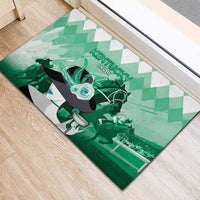 Kentucky Horse Racing Rubber Doormat Derby Mint Julep Girl - Green Pastel LT14