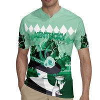 Kentucky Horse Racing Rugby Jersey Derby Mint Julep Girl - Green Pastel LT14