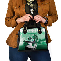 Kentucky Horse Racing Shoulder Handbag Derby Mint Julep Girl - Green Pastel LT14