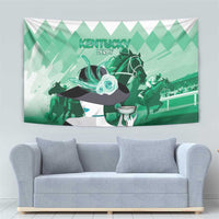 Kentucky Horse Racing Tapestry Derby Mint Julep Girl - Green Pastel LT14
