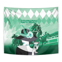 Kentucky Horse Racing Tapestry Derby Mint Julep Girl - Green Pastel LT14