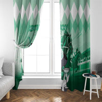 Kentucky Horse Racing Window Curtain Derby Mint Julep Girl - Green Pastel LT14